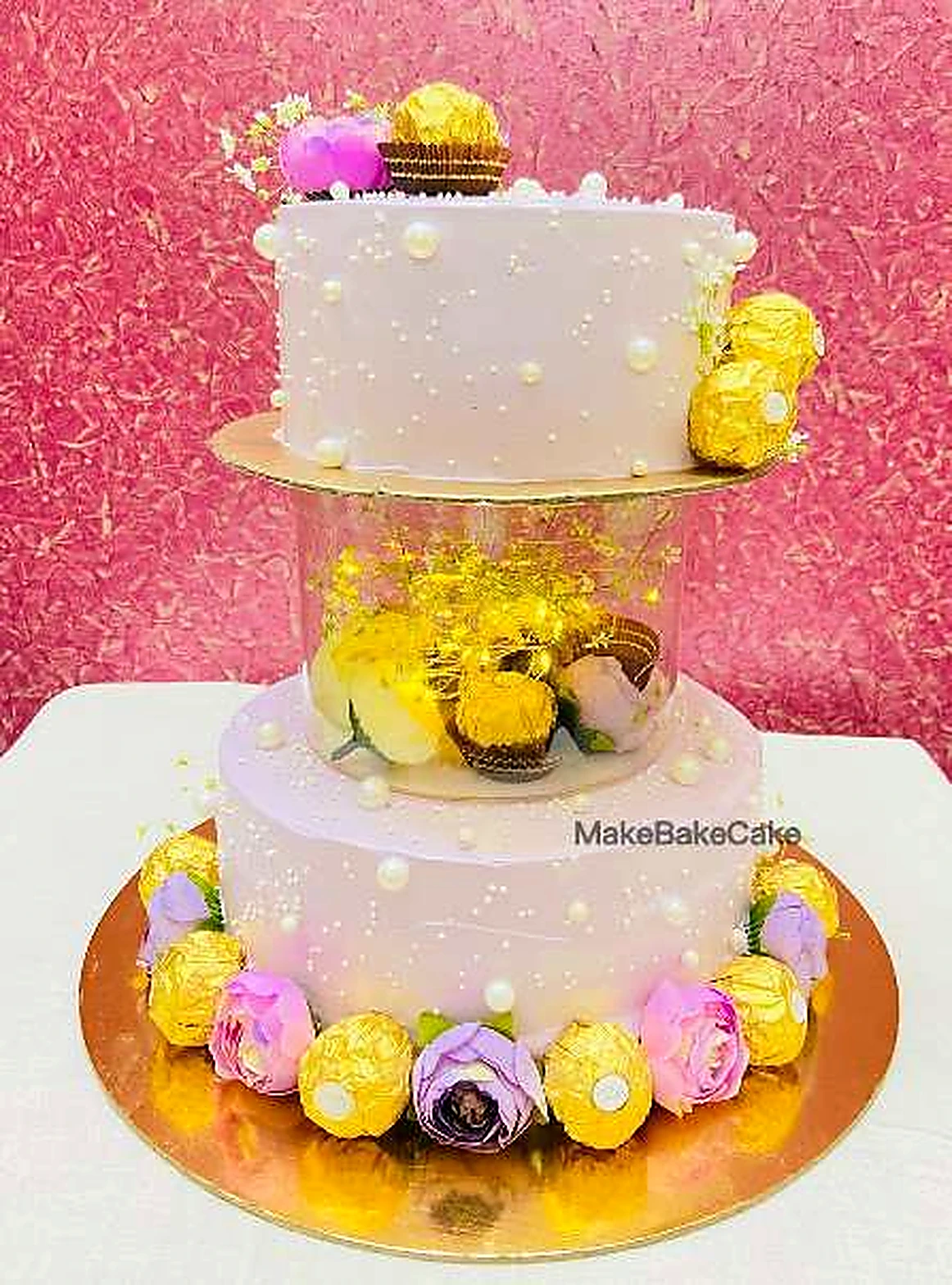 Ferrero floral tier celebration cake